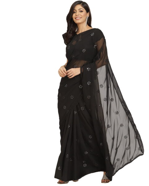 Craftstribe Georgette Traditional Saree