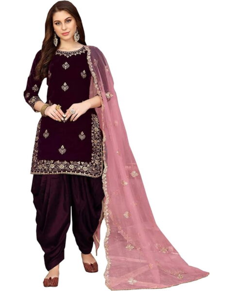Designerharsha Pink Patiala Suit