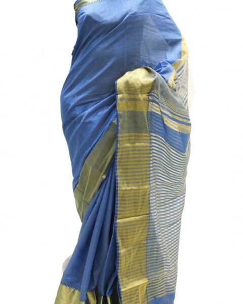 Krishna Sarees Blue Art Silk Saree
