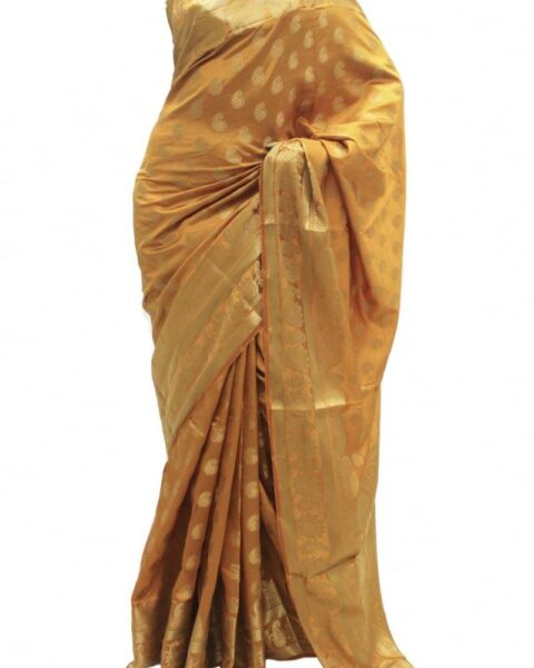 Krishna Sarees Gold Art Silk Saree - Style 19780