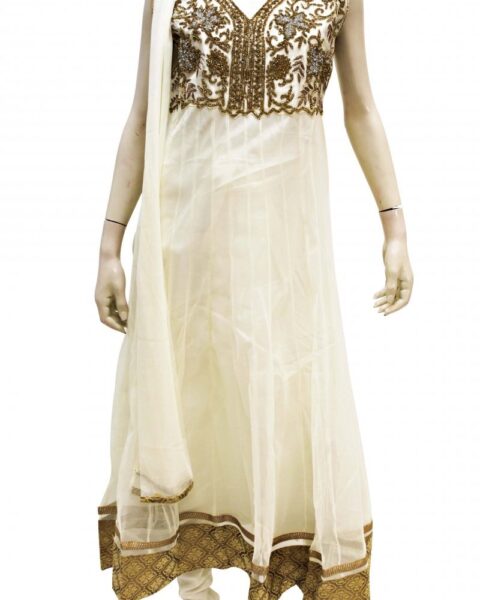 Krishna Sarees Beige Salwar Suit