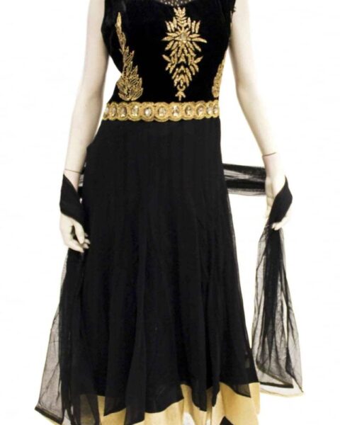 Krishna Sarees Gold Designer Salwar Suit