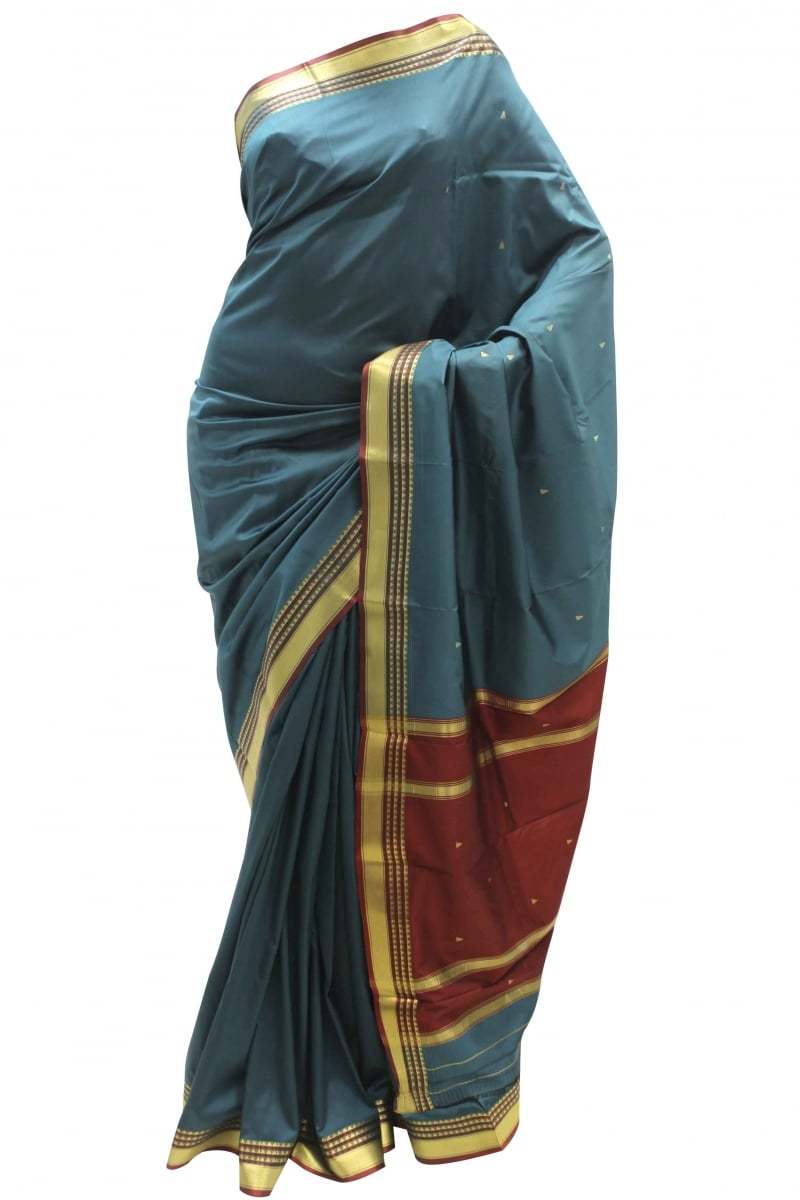 Krishna Sarees Maroon Art Silk Saree