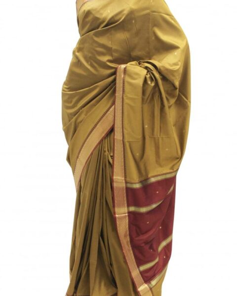 Krishna Sarees Maroon Art Silk Saree - Style 25323
