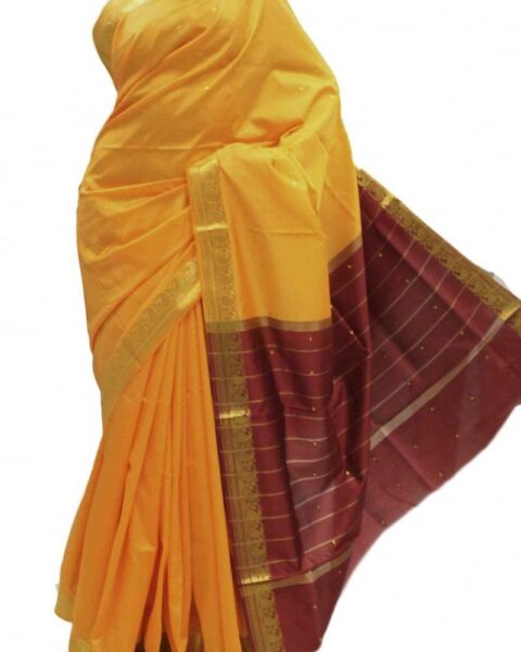 Krishna Sarees Maroon Art Silk Saree - Style 95548