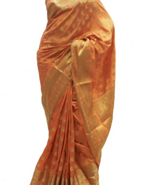Krishna Sarees Gold Art Silk Saree - Style 19858