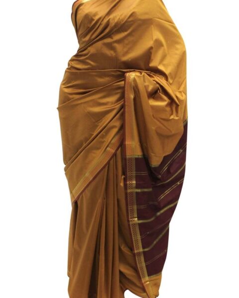 Krishna Sarees Mustard Art Silk Saree