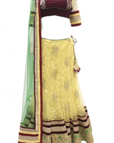 Krishna Sarees Yellow Lehenga Choli