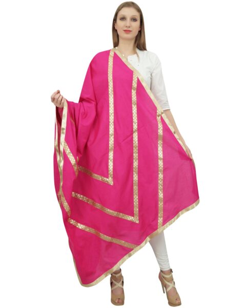 Phagun Cotton Stole FUCHSI