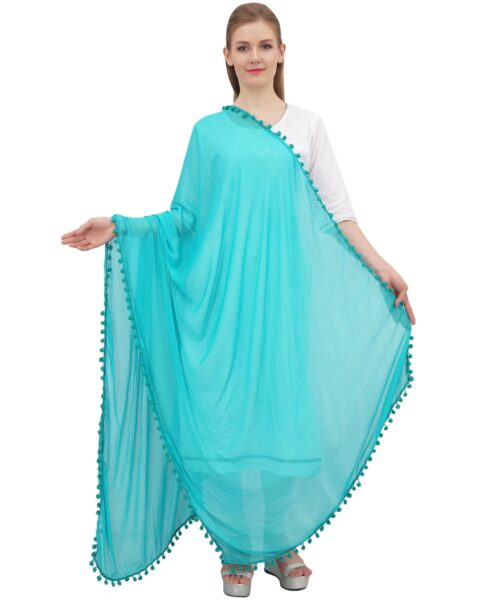 Phagun Green Chiffon Stole