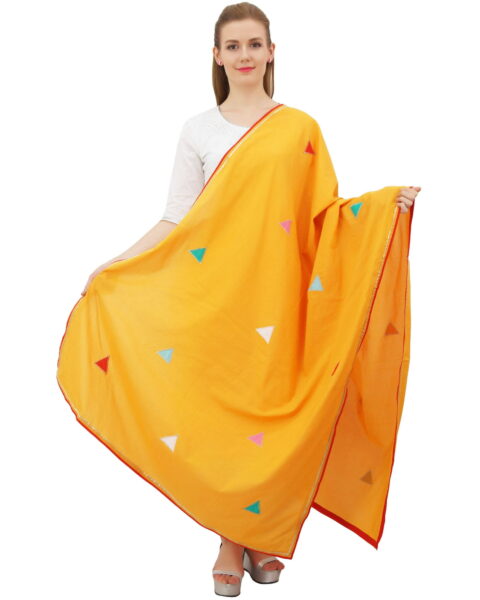Phagun Orange Cotton Stole