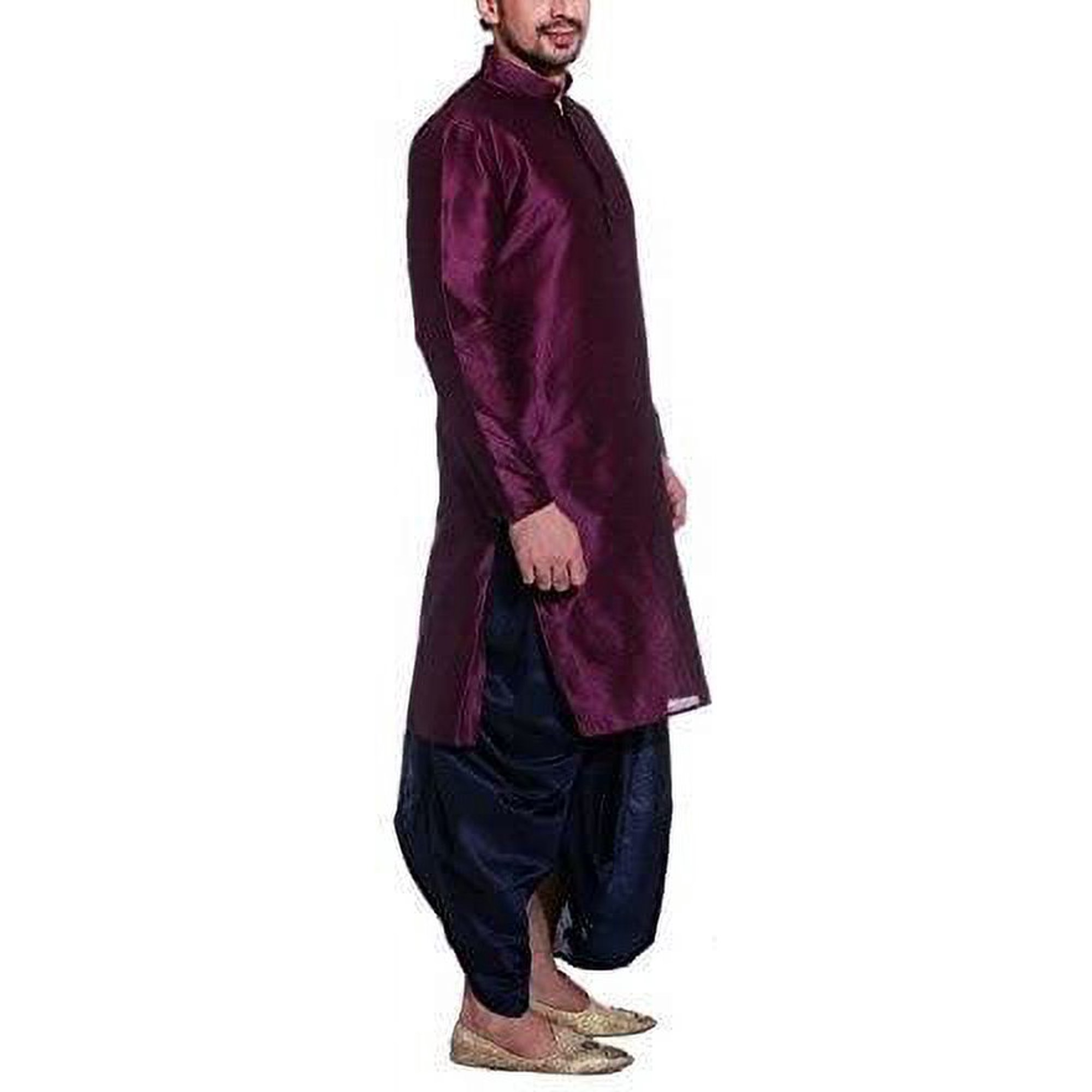 Royal Kurta Purple Silk Kurta Set