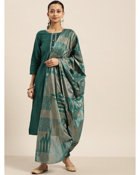 Sangria Gold Printed Kurta Set