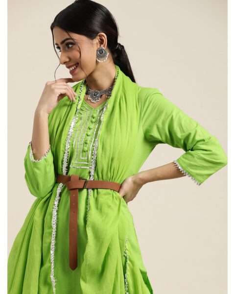 Sangria Green Kurta Set
