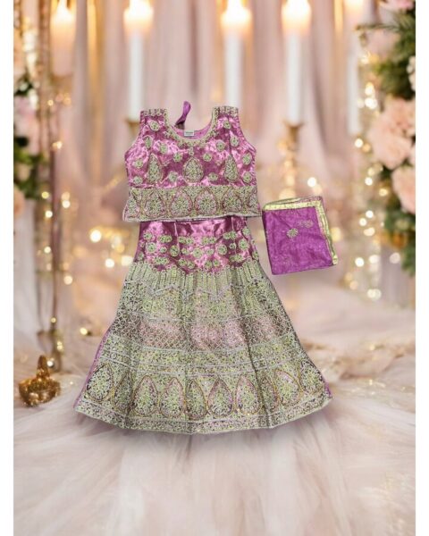 Saree Ghor Charlotte Traditional Girls' Lehenga Choli KIDS-013