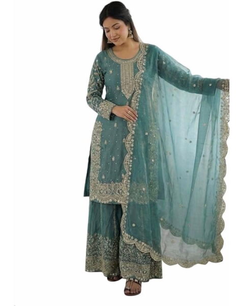 Satyam Creation Silk Sharara Set - Style 77802