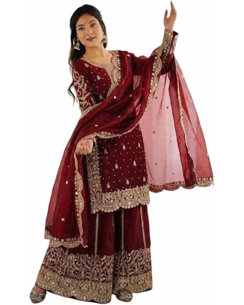 Satyam Creation Silk Sharara Set - Style 50865