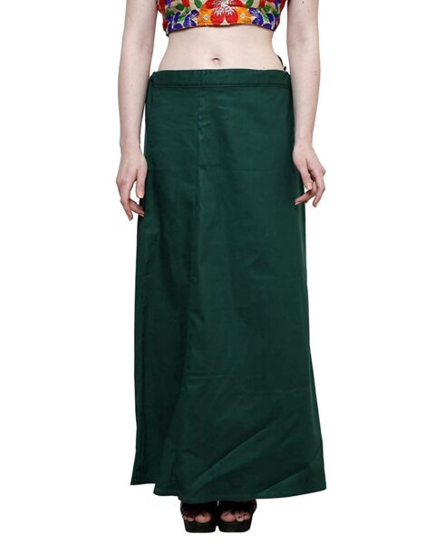 Starculture Green Cotton Saree Petticoat