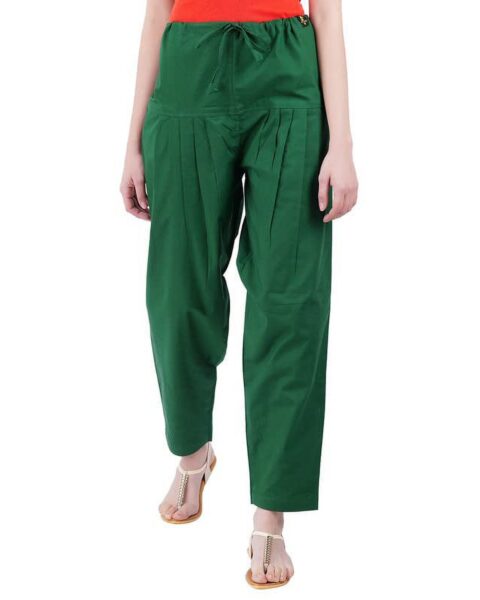 Starculture Green Cotton Patiala Suit