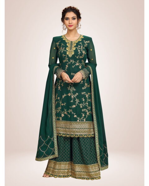 Trendmalls Georgette Embroidered Kurti