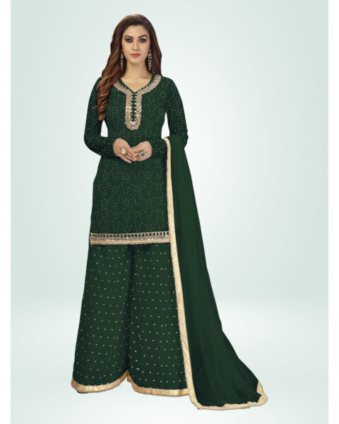 Trendmalls Net Embroidered Wedding Kurti