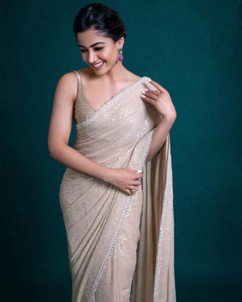 Varman Fashions White Georgette Saree