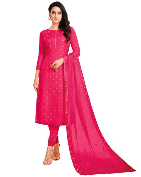 Vintflea Cotton Embroidered Unstitched Suit