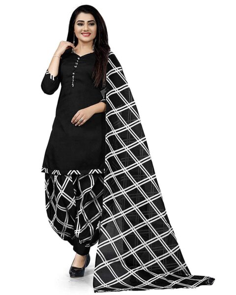 Vintflea Crepe Printed Unstitched Suit