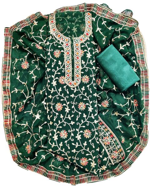 Vintflea Georgette Party Wear Unstitched Suit